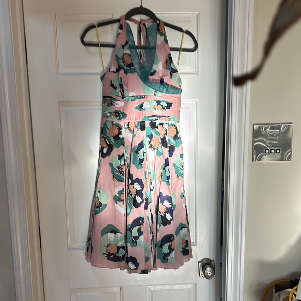 NWT Elegant Floral Halter Dress